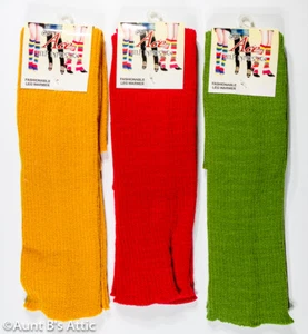 80's Style Leg Warmers Light Weight Acrylic Knit Assorted Color Costume Accs - Picture 1 of 1