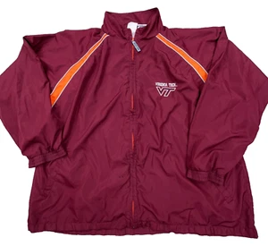 Chaqueta Virginia Teck Hokies Hombres XXL 2XL Rompevientos Abrigo de Lluvia Cremallera Completa Adulto * - Imagen 1 de 10