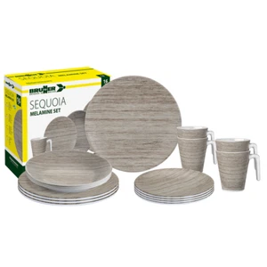 Brunner Set Stoviglie melamina Midday Sequoia 12pz Marrone - Foto 1 di 4