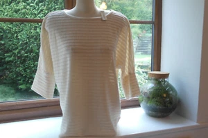 John Lewis Fine Ribbed Jersey Top by Max Studio in Ivory BNWT  Small RRP £55! - Picture 1 of 12