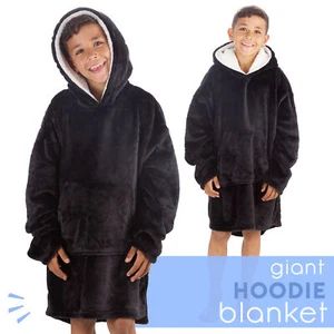 Kids Boys Gamer Embossed Gaming Oversized Blanket Hoodie Giant Thermal Snuggie - Picture 1 of 7