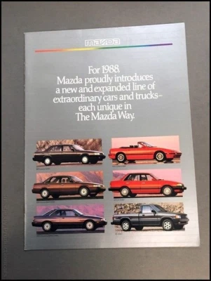 1988 Mazda 16-page Sales Brochure Catalog Rx-7 Turbo Convertible Mx-6 929 Truck - Image 1 of 4