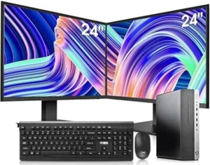HP Desktop Computer PC i7, up to 64GB RAM 4TB SSD, 24" LCDs, Windows 11/10 Pro - Picture 1 of 10