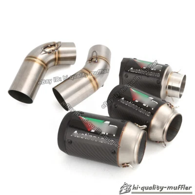 For Ducati Monster 1100 796 795 696 Exhaust Mid Link Pipe Muffler Left + Right - Image 1 of 4