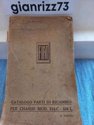 Catalogo Ricambi Auto D'epoca Fiat 524C / 524L Rarissimo Vedi Foto Esempio - Immagine 1 di 4