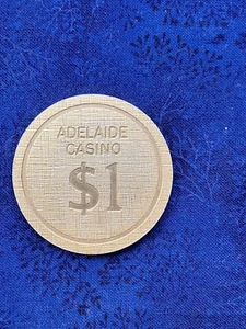 Australia • Adelaide Casino • Metal Chip • $1 Gold Tone - Picture 1 of 7