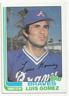 Luis Gomez Atlanta Braves 1982 Topps #372 Signed Card - Image 1 of 2