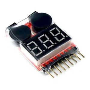 1-8S Buzzer Lipo Alarm Warner Schutz Checker Voltage LED Pieper Buzzer I6B8 - Bild 1 von 12