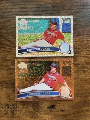 Chipper Jones 2011 Topps Diamond Anniversary LOT (2) Sparkle & Cognac Parallels! - Image 1 of 2