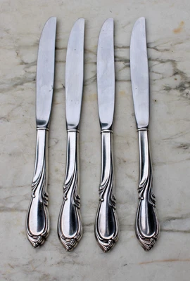 4 Sterling Silver Flatware - International Rhapsody New Regular Knifes Modern - Image 1 of 4