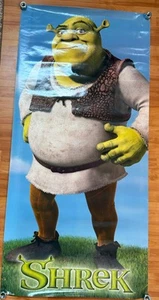Vintage Shrek Original Dreamworks lebensgroß Filmposter 67,5x32 00er extra lang - Bild 1 von 7