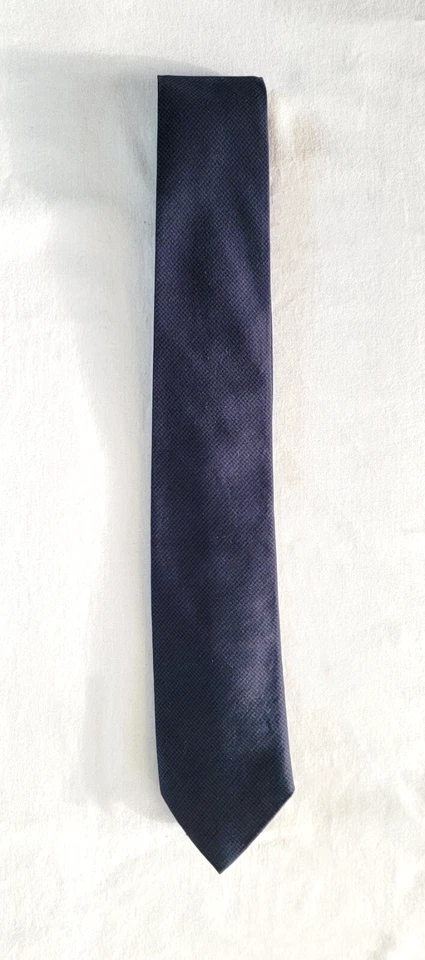Corbata de algodón Brunello Cucinelli para hombre - pata de gallo azul marino Foto 1 de 4