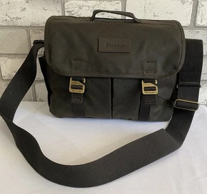 Barbour Essential Wax Waterproof Utility Satchel Messenger Laptop University Bag - Picture 1 of 12
