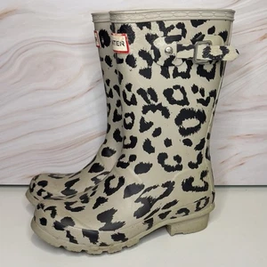 Hunter graue und schwarze Stiefel mit Animal-Print. US 13. Guter Zustand. - Bild 1 von 8