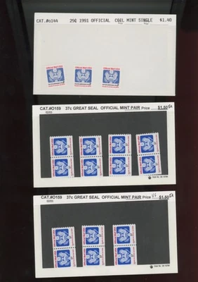 US Stamps Official 235 Coils Strips Collection mnh see dealer card titles (goo12 - Image 1 of 4