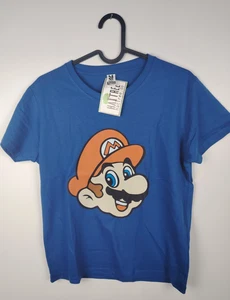 Camiseta Super Mario Face Luigi Niños Algodón 11/12 Azul - Imagen 1 de 6