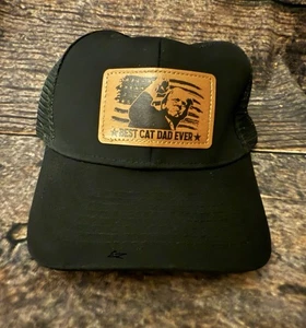 Best CAT Dad Ever TRUMP Snap Back Cap Hat -New - Picture 1 of 4