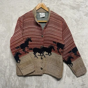 Vintage Sugar Sweet Weavers Horse Print Tapestry Jacke Damen Medium Taschen - Bild 1 von 10