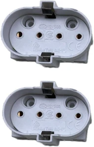 EZ-FIT 2PCS 2G11 4-Pin CFL/LED Socket Base Holder - CE Rohs - Picture 1 of 12