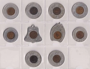 E4163: (10) 1900's Indian Head Cent Lucky Penny Lot, World's Fair - Picture 1 of 2