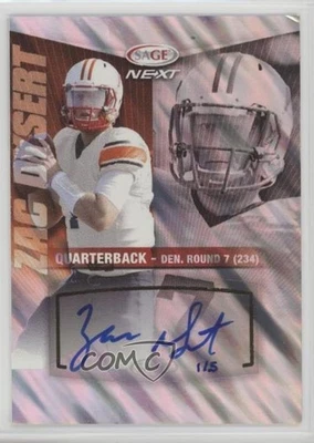 2013 SAGE Next Holofoil /5 Zac Dysert #9 Rookie Auto RC - Image 1 of 2