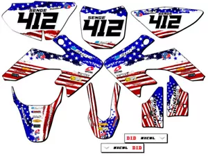2013-2023 CRF 50 MERICA Usa Senge Graphics Kit Compatible with Honda - Foto 1 di 10