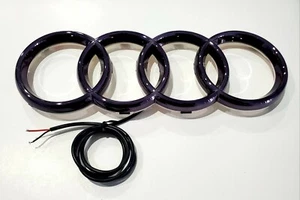 28 CM For Audi White Grill Grille Front Hood A3 A4 A5 A6 A7 Q3 Q5 Q7 LED Emblem - Picture 1 of 4