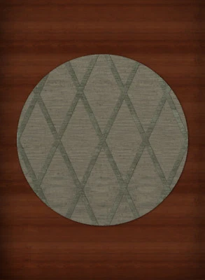 Green Transitional Hand Hooked Diamonds Criss-Cross Area Rug Geometric DV11 - Image 1 of 2
