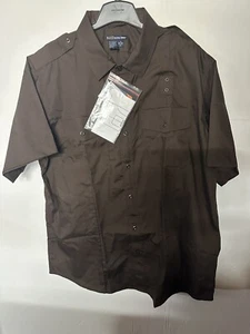 5.11 TACTICAL TACLITE PDU CLASS A SHORT SLEEVE SHIRT 71167 BROWN XL TALL A7 - Picture 1 of 21