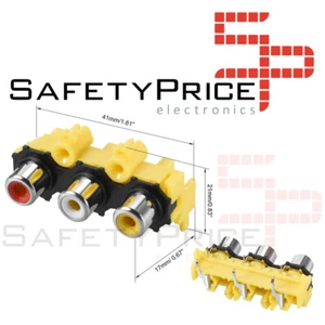 Conector triple RCA AUDIO VIDEO para soldar MOUNT PANEL REF701 - Imagen 1 de 1