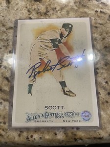 2010 Topps Allen & Ginter Robert Scott Signed Photo New York Yankees Baseball NY