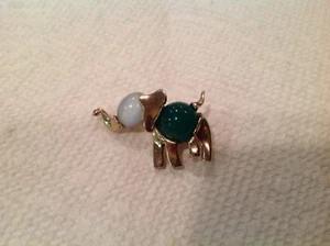 Vintage Cutie Jelly Belly Gold Plated Elephant Pin Brooch A Sign Of Good Things! - Picture 1 of 9