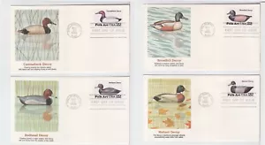 TurtlesTradingPost- Duck Decoys 1985 #2138-41 FDC Fleetwood - 4 Covers - Picture 1 of 5