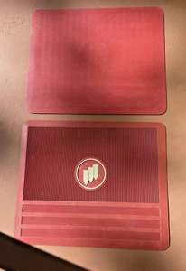 2 Vintage Original 1963 Iconic Buick Logo Rear Rubber Floor Mats Part 4130 Red - Picture 1 of 11