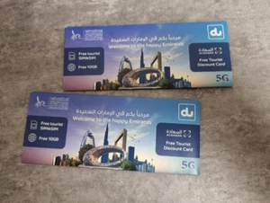 SIM Karte Free Tourist Dubai SIM 5G mit 10 GB Datenvolumen 2 Stück von 04.2025 - Zdjęcie 1 z 1