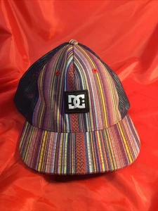 DC Shoes Pleaser Multicolor Mesh & Fabric Snapback Trucker Cap Hat Ex. Cond. - Picture 1 of 4