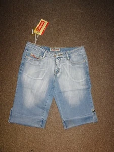 BNWT New Ladies Womens Fashion Denim Blue Jeans Shorts UK 8 14 16 EU 36 42 44 - Picture 1 of 3