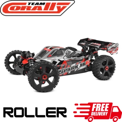 Team Corally Spark XB6 1/8 RC Buggy 6S 4wd Brushless Ready Car Fast ROLLER Red - Image 1 of 4