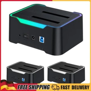 Dual-Bay-HDD-Dockingstation 5-Gbit/s-HDD-Gehäuse für 25/35-Zoll-SATA-Festplatten - Bild 1 von 8