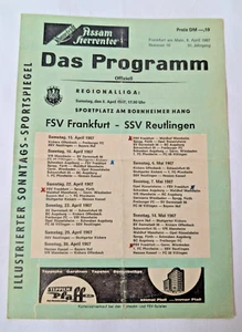 Programa FSV Frankfurt SSV Reutlingen 1966/67 fútbol liga regional sur DFB - Imagen 1 de 2