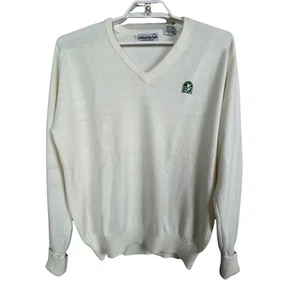 Vintage La Mode Du Golf Cashmerlon PGA V-Ausschnitt Elfenbein Pullover Sweater Herren Gr. L - Bild 1 von 6