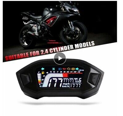+ Tachimetro Digitale Moto Contachilometri Cavo Cafe Racer Universale Led Custom • 96.56€