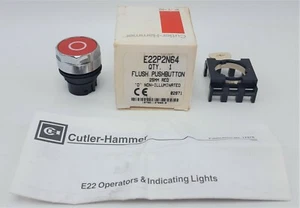 New Eaton Cutler Hammer Flush Pushbutton E22P2N64 25MM Red O Non-Illuminated - Picture 1 of 3