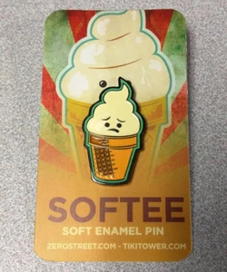 Ice Cream Soft Enamel Lapel Pin Badge Vintage Robot Pop Art Flair - Picture 1 of 1