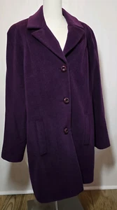 Y2K Pendleton Woolen Mills 18 Women Coat Tencel Wool Angora Preppy Academia Plus - Picture 1 of 13