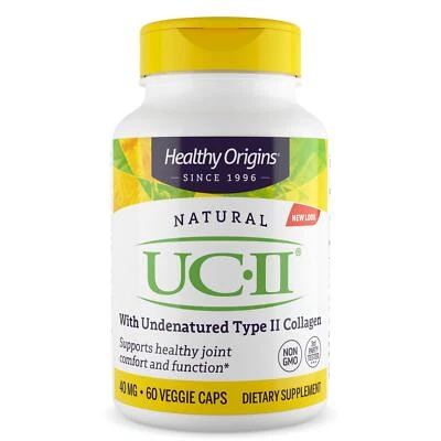 Healthy Origins UC II, Type II Collagen 40mg 60 Vegan Capsules Joints Skin Care