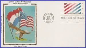 USA4 #2003 U/A COLORANO SILK FDC U.S. and Netherlands Relations - Bild 1 von 1