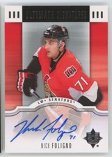 2007-08 Upper Deck Ultimate Signatures Nick Foligno Rookie Auto Ottawa Senators