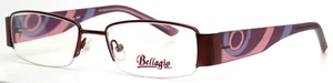 Gafas BELLAGIO B734 C03 Borgoña Mujer Rectángulo Medio Borde 50-18-135 B:27 - Imagen 1 de 15