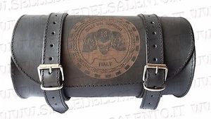 Borsa moto Barilotto Teschio cuoio 20X10 skull bikebag Satteltasche harley guzzi - Bild 1 von 3